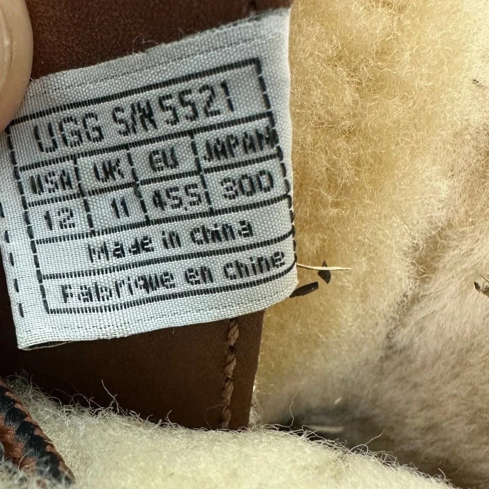 UGG Butte Waterproof Boots Mens 12 Leather & Sheepskin Worchester 5521